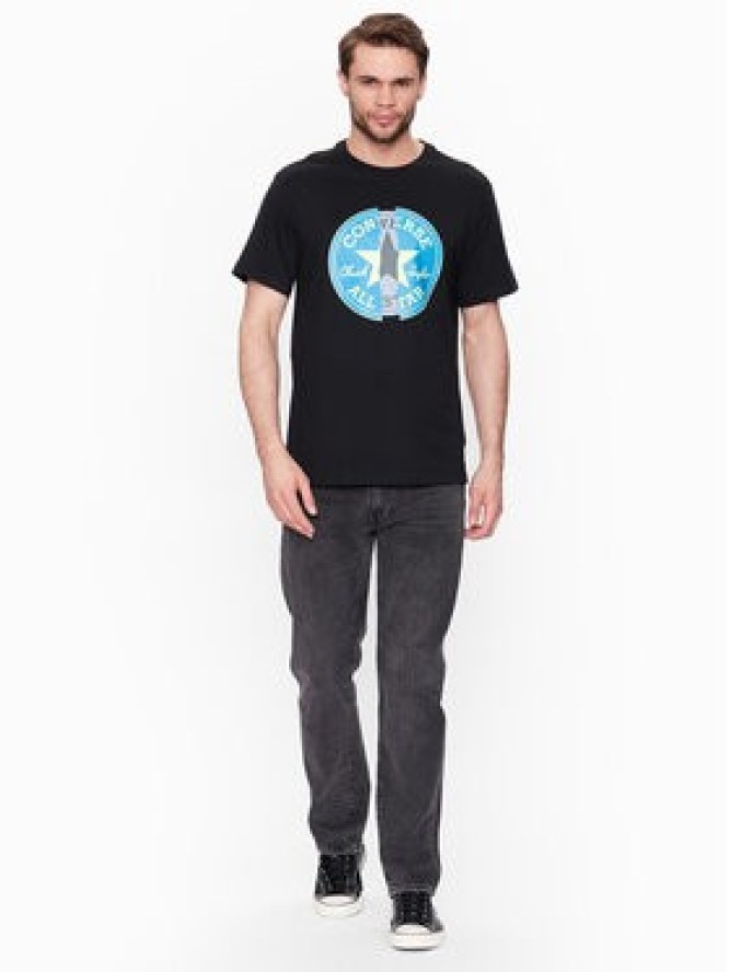 Converse T-Shirt Classic Remix 10025488-A01 Czarny Standard Fit