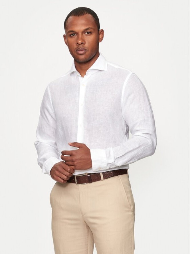 JOOP! Koszula 146Pai 30041389 Biały Slim Fit