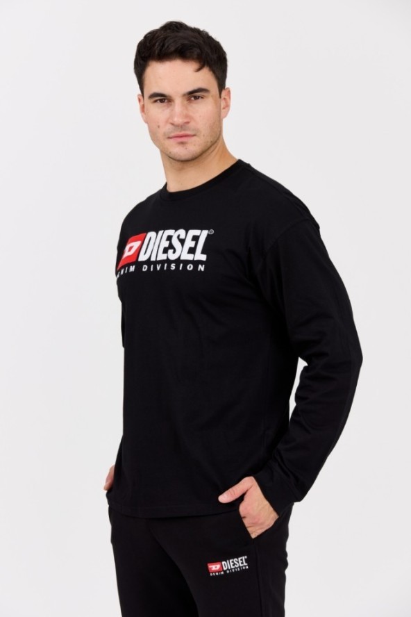 DIESEL Czarny longsleeve męski T-BOXT-LS-DIV