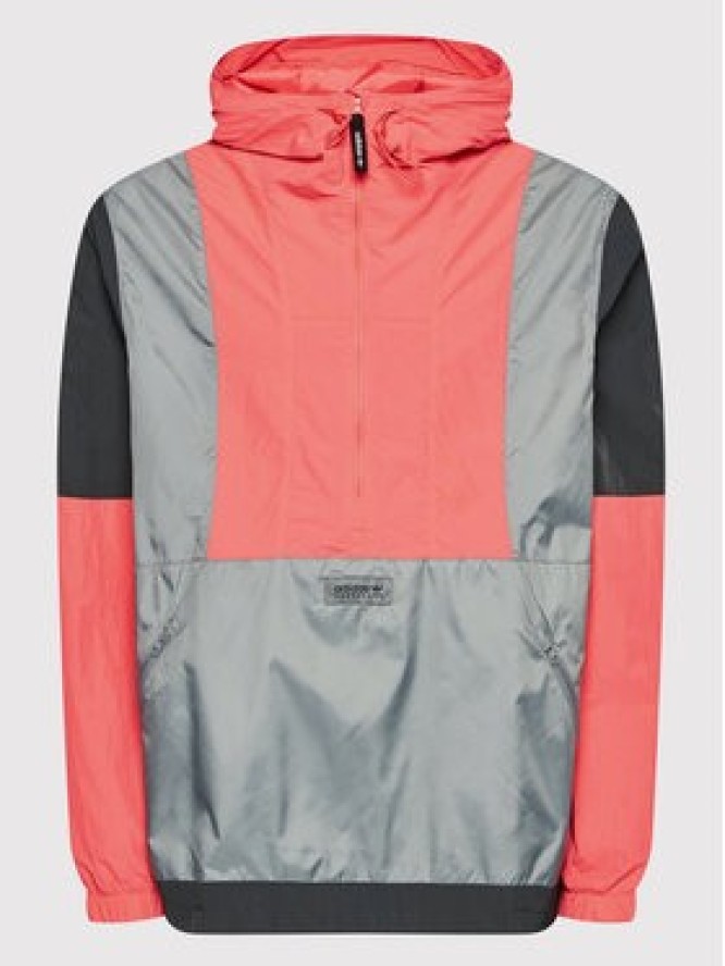 adidas Kurtka anorak Adventure Blocked HF4778 Szary Relaxed Fit