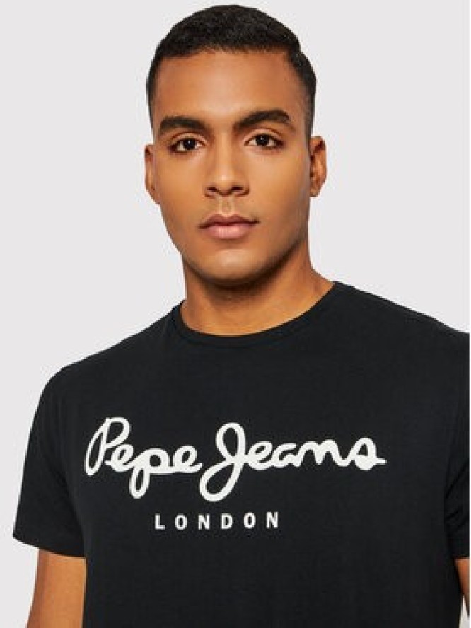 Pepe Jeans T-Shirt Original PM508210 Czarny Slim Fit