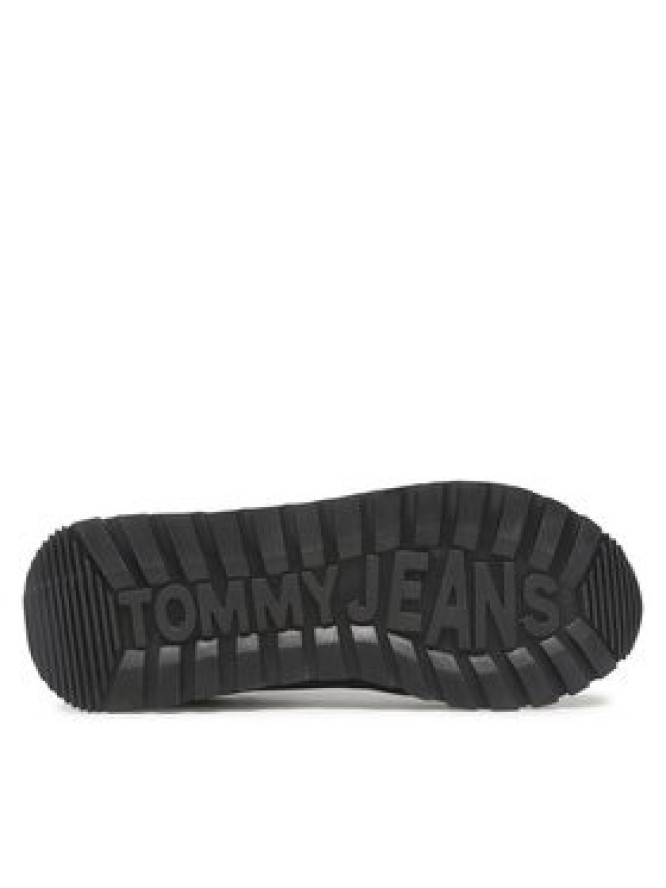 Tommy Jeans Sneakersy Retro Leather Runner EM0EM01081 Czarny
