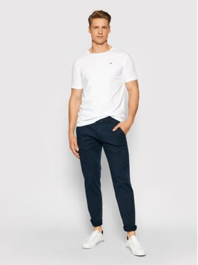 Marc O'Polo Chinosy B21 0108 10064 Granatowy Tapered Fit