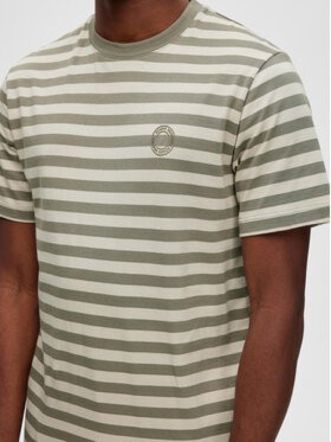 Selected Homme T-Shirt 16088527 Zielony Regular Fit