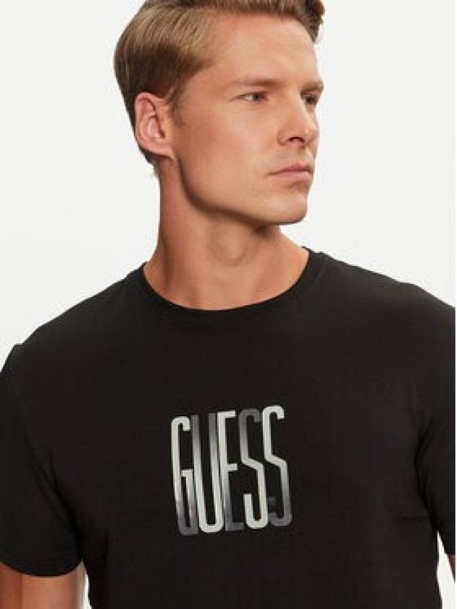 Guess T-Shirt M4BI33 J1314 Czarny Slim Fit