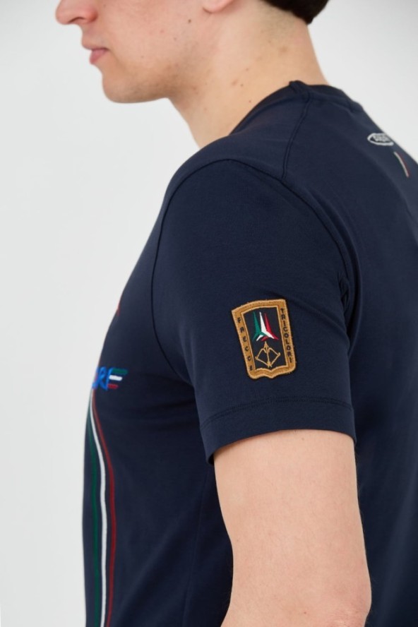 AERONAUTICA MILITARE Granatowy t-shirt Short Sleeve