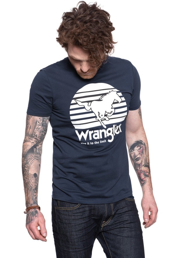 WRANGLER T SHIRT SS HORSE TEE DARK NAVY W7G1D3XAE