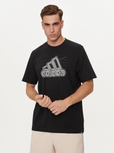 adidas T-Shirt Growth Badge Graphic IN6258 Czarny Regular Fit