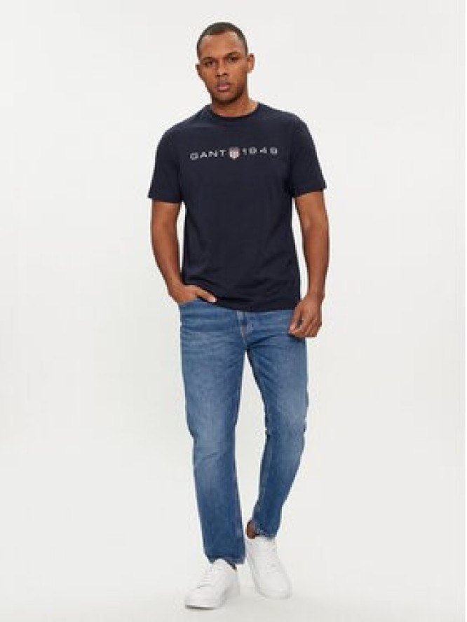 Gant T-Shirt Graphic 2003242 Granatowy Regular Fit