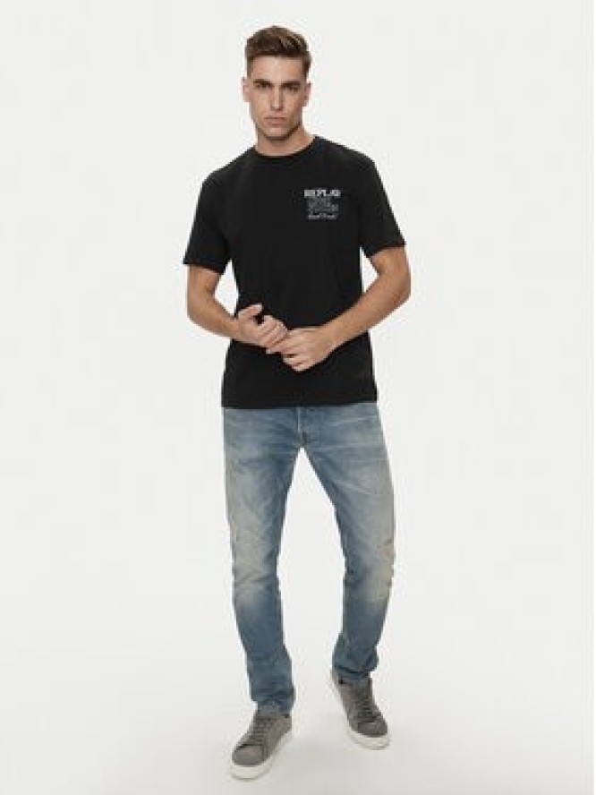 Replay T-Shirt M6949 .000.2660 Czarny Regular Fit