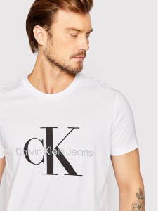 Calvin Klein Jeans T-Shirt J30J320935 Biały Slim Fit