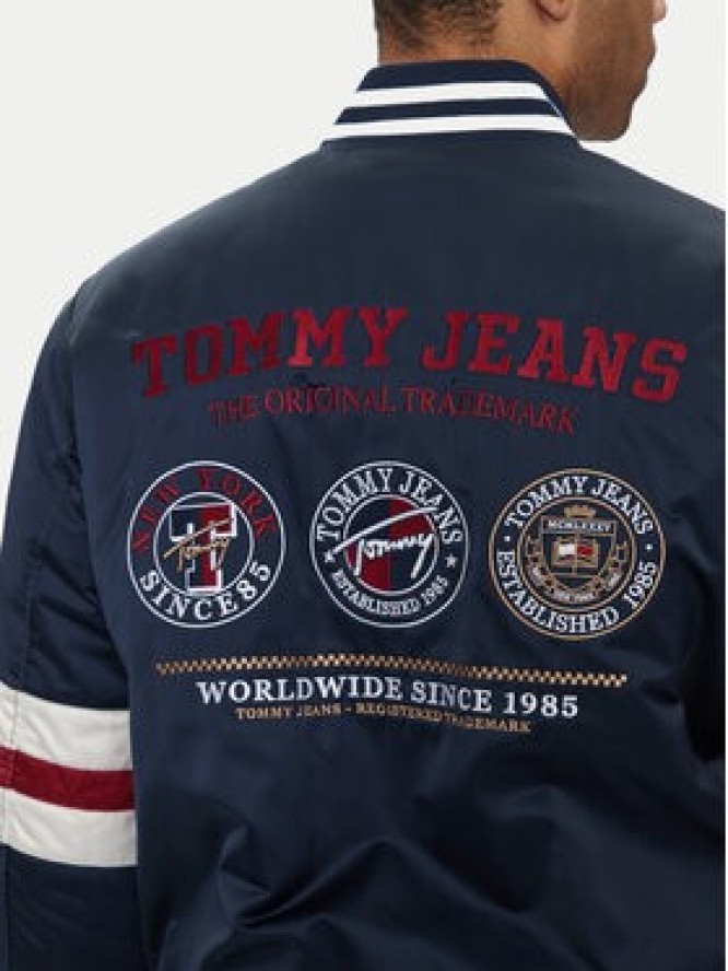 Tommy Jeans Kurtka bomber Varsity Explorer DM0DM18897 Granatowy Relaxed Fit