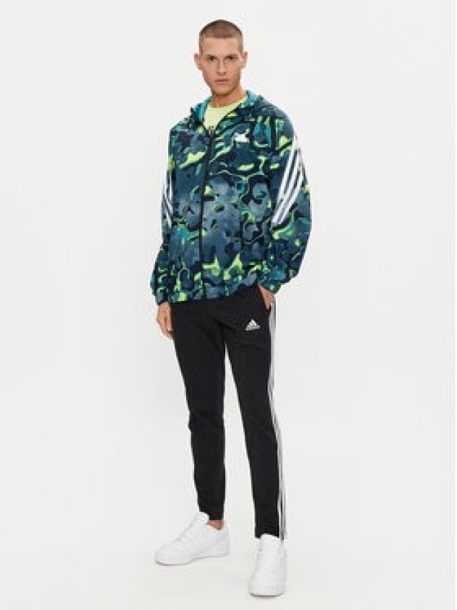 adidas Bluza Future Icons Allover Print IJ8844 Zielony Regular Fit