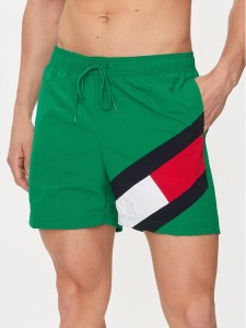 Tommy Hilfiger Szorty kąpielowe UM0UM02048 Zielony Slim Fit