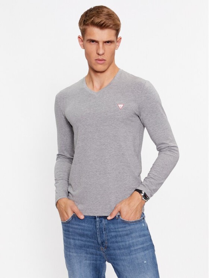 Guess Longsleeve M2YI08 J1314 Szary Slim Fit