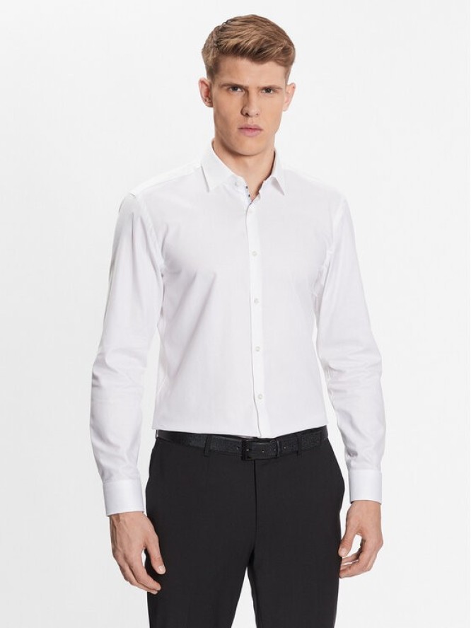 Hugo Koszula 50489856 Biały Slim Fit