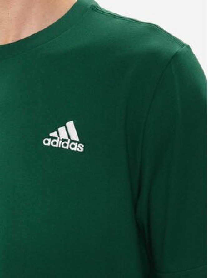 adidas T-Shirt Essentials Single Jersey Embroidered Small Logo IJ6111 Zielony Regular Fit