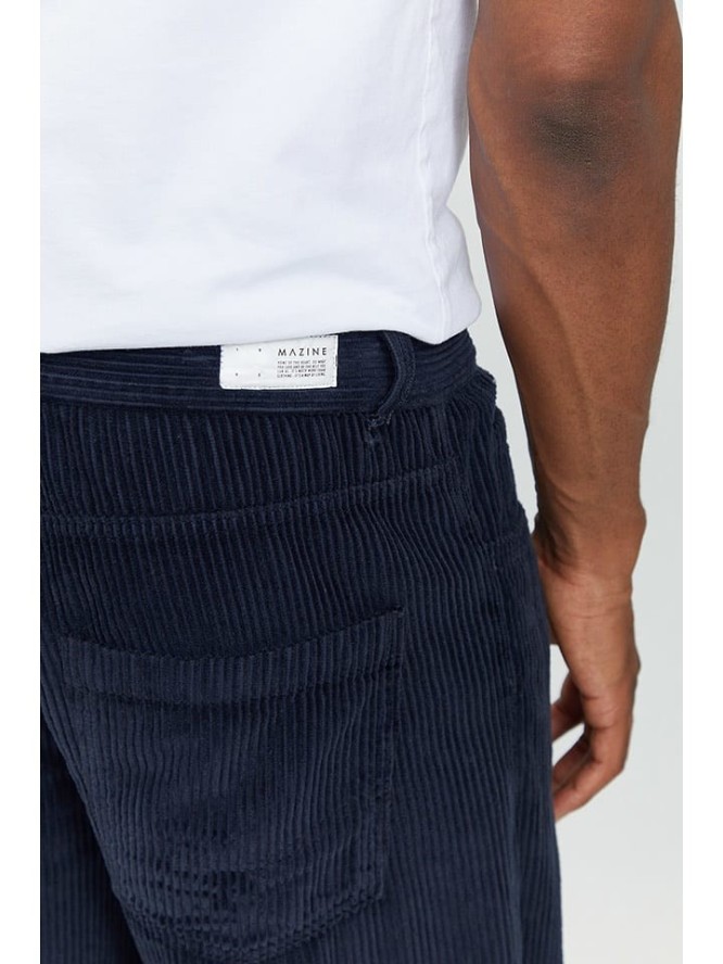 MAZINE Spodnie sztruksowe "Conlin" w kolorze czarnym rozmiar: L