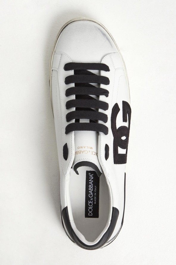 Sneakersy męskie skórzane Portofino Vintage DOLCE & GABBANA