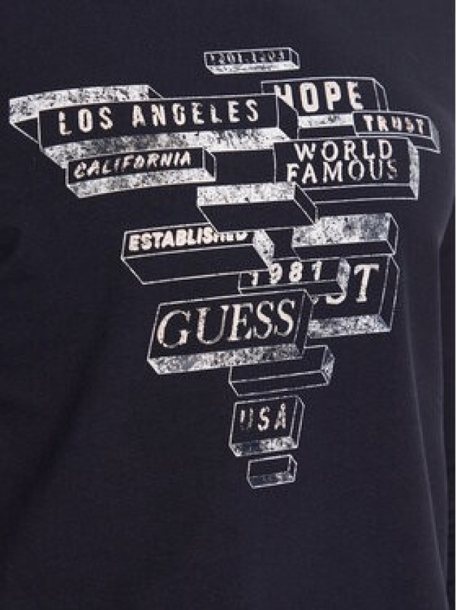 Guess T-Shirt M3YI25 J1314 Niebieski Slim Fit