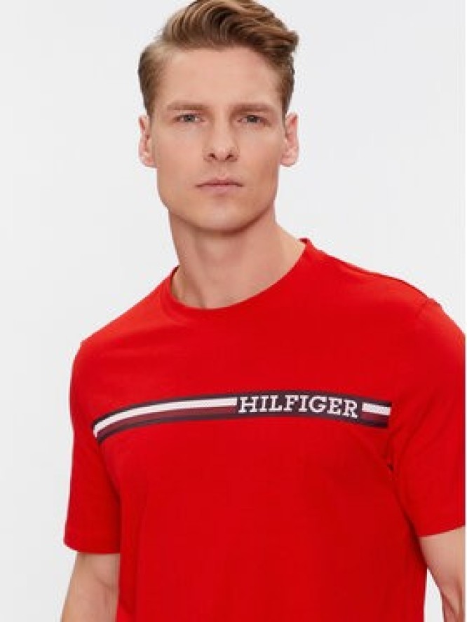 Tommy Hilfiger T-Shirt Monotype MW0MW33688 Czerwony Regular Fit