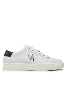 Calvin Klein Jeans Sneakersy Classic Cupsole Laceup Low Lth YM0YM00491 Biały