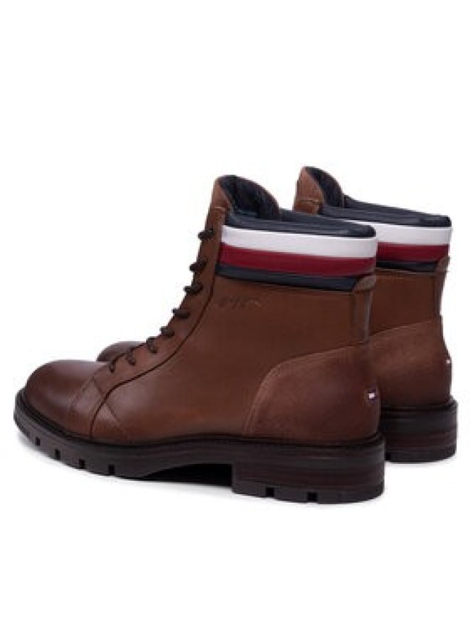 Tommy Hilfiger Kozaki Elevated Rwb Collar Lth Boot FM0FM03825 Brązowy