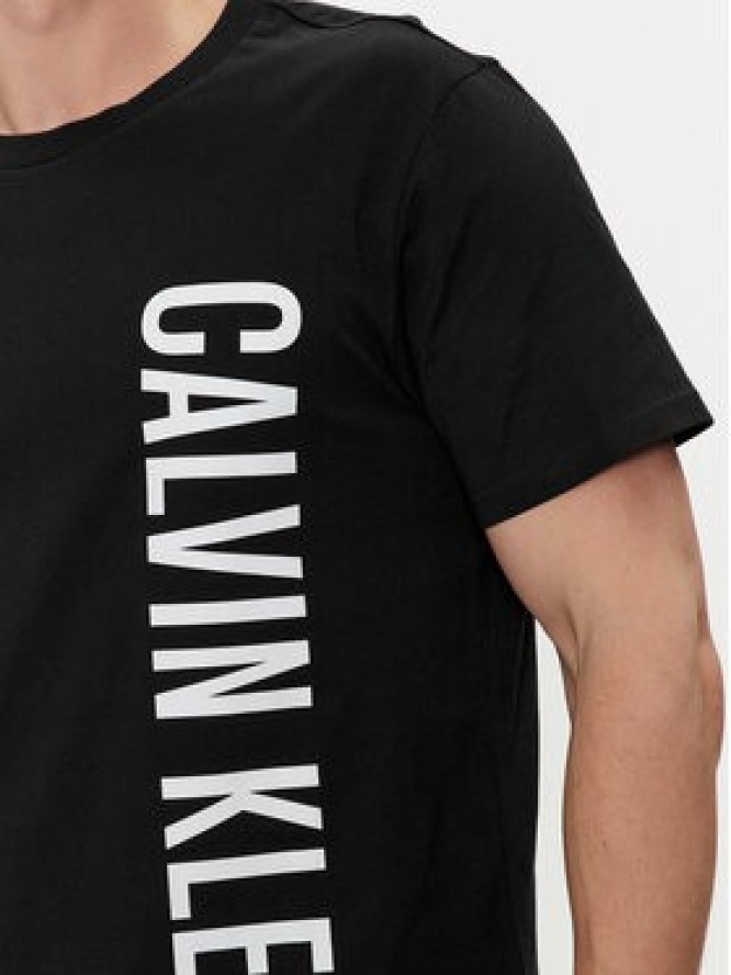 Calvin Klein Swimwear T-Shirt KM0KM00998 Czarny Regular Fit