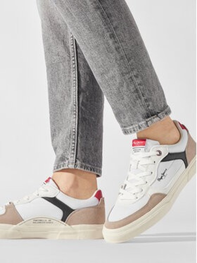 Pepe Jeans Sneakersy Kenton Master Mesh PMS30905 Biały