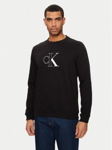 Calvin Klein Jeans Bluza Monologo J30J326034 Czarny Regular Fit