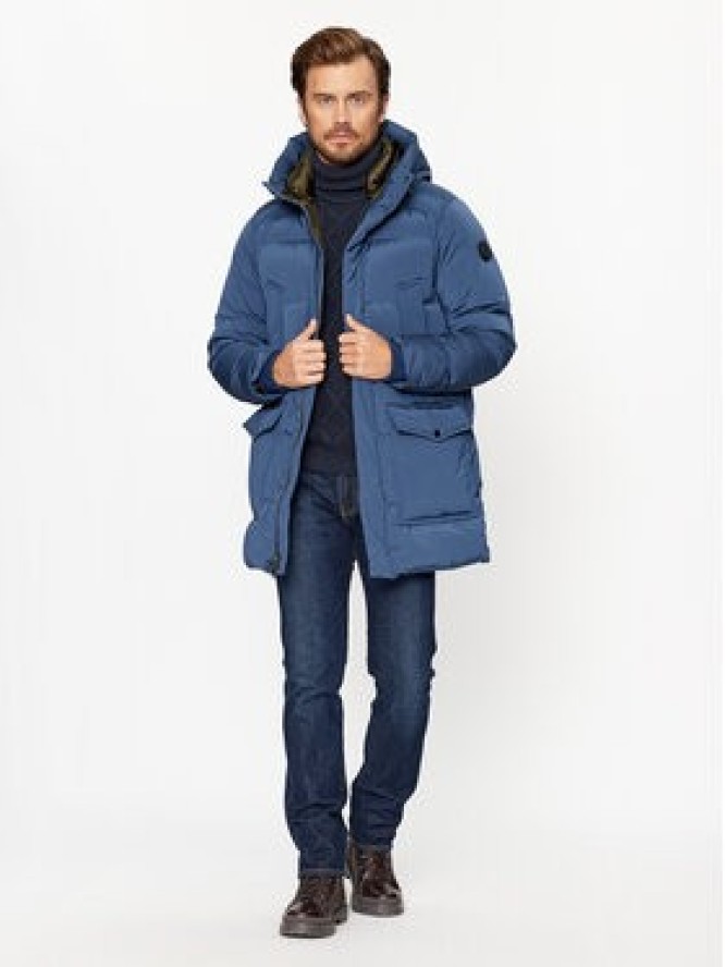 Woolrich Kurtka puchowa Premium CFWOOU0775MRUT3515 Granatowy Regular Fit