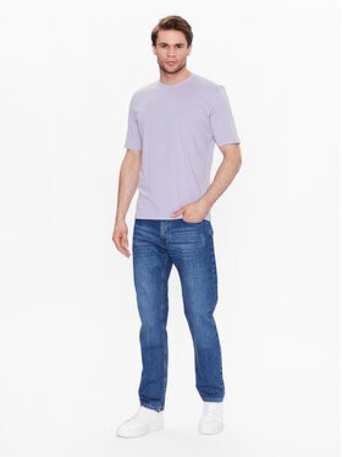 Sisley T-Shirt 3096S101J Fioletowy Regular Fit