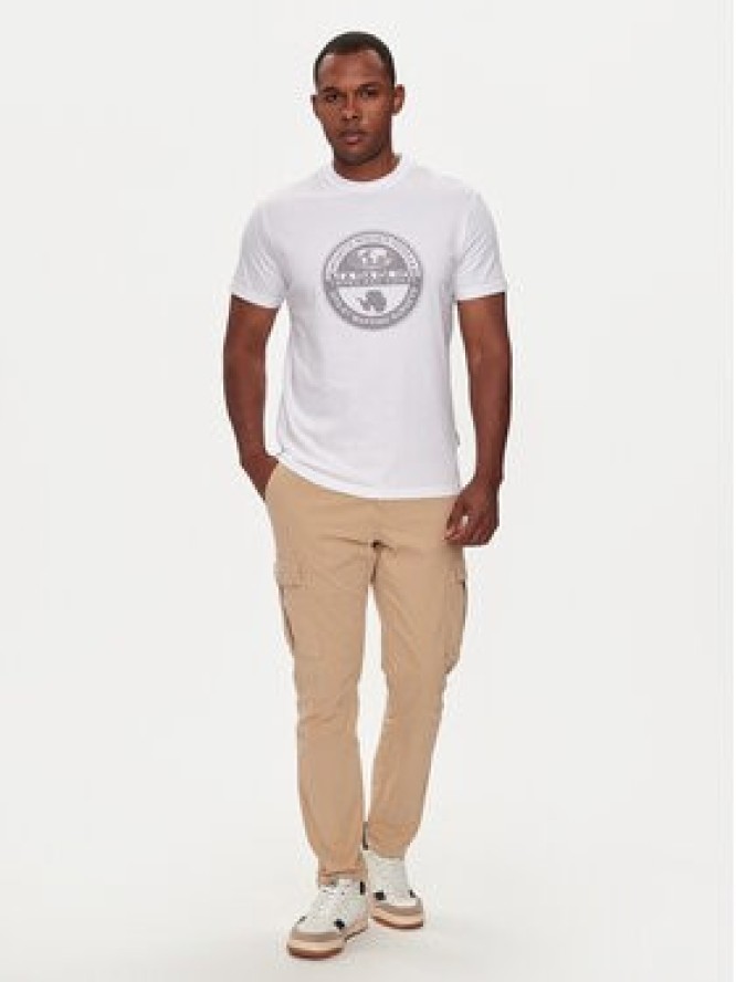 Napapijri T-Shirt S-Bollo NP0A4I3C Biały Regular Fit