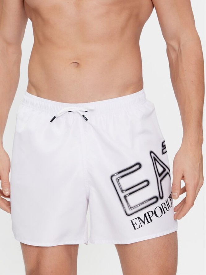 EA7 Emporio Armani Szorty kąpielowe 902000 4R736 0001 Biały