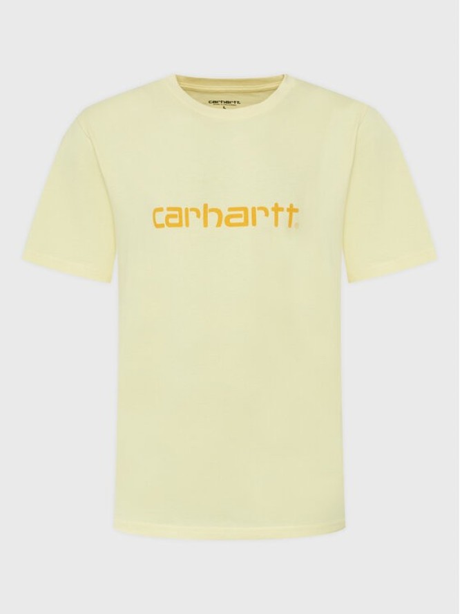 Carhartt WIP T-Shirt Script I031047 Żółty Regular Fit