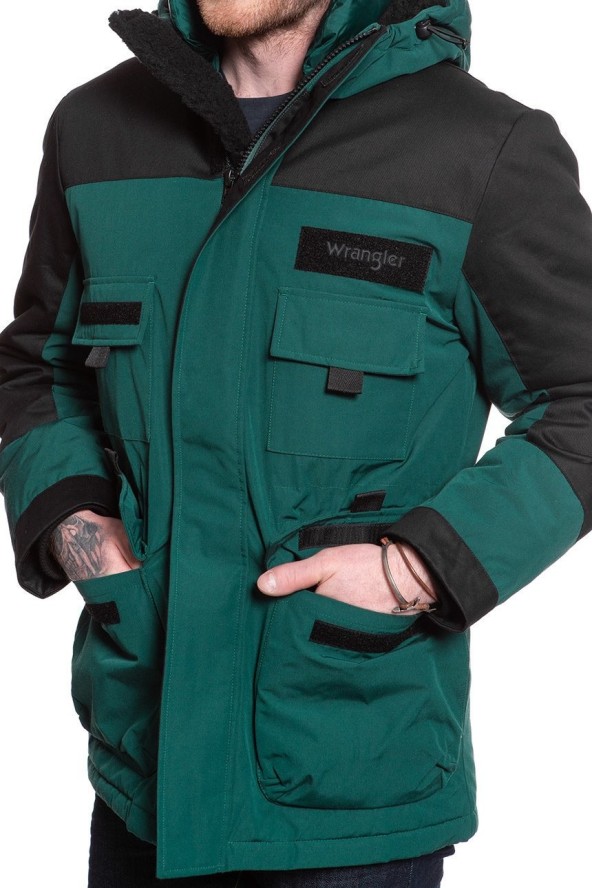 WRANGLER PARKA MĘSKA KURTKA ZIMOWA DŁUGA PINE W4B6XPG01 112129089