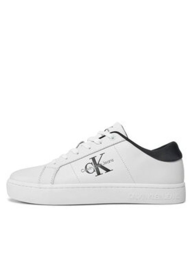 Calvin Klein Jeans Sneakersy Classic Cupsole Low Laceup Lth YM0YM00864 Beżowy