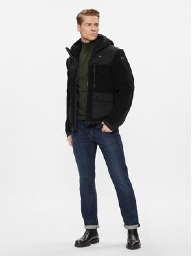 Blauer Kożuch 23WBLUC01055 Czarny Regular Fit