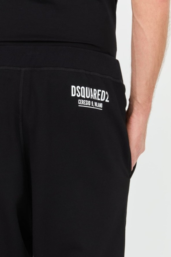 DSQUARED2 Czarne spodnie Ceresio 9 Relax Dan Pant