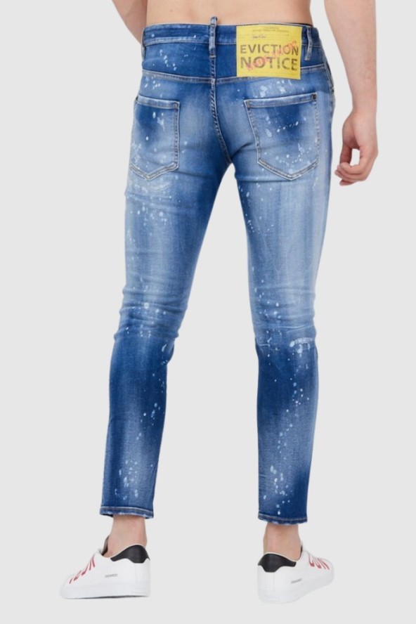 DSQUARED2 Niebieskie jeansy męskie skater jean