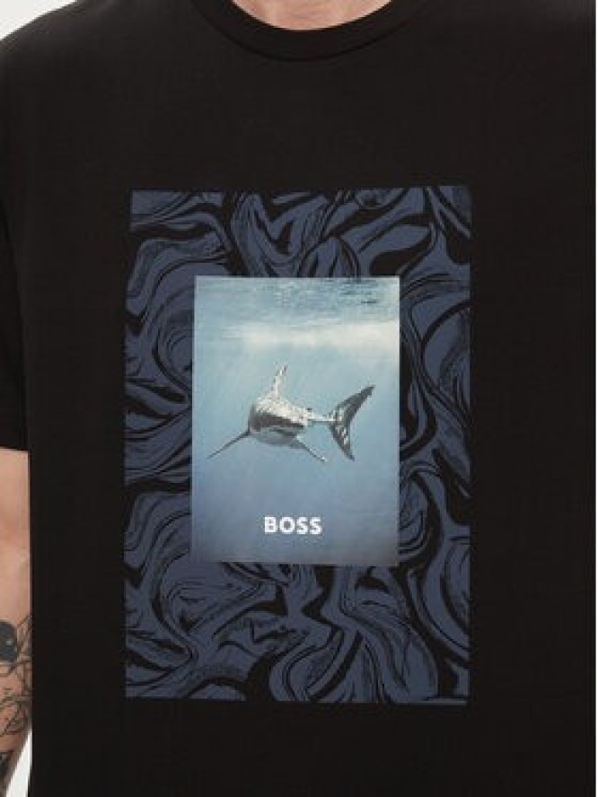 Boss T-Shirt Te_Tucan 50516012 Czarny Regular Fit