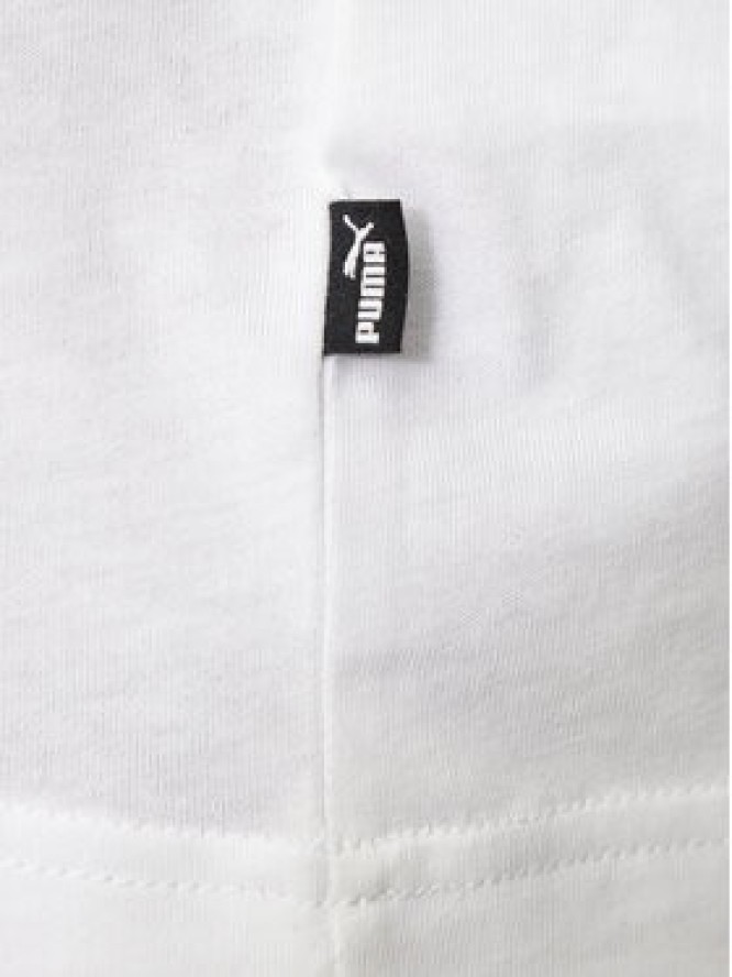 Puma T-Shirt Ess Logo 586666 Biały Regular Fit