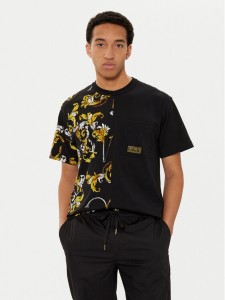 Versace Jeans Couture T-Shirt 78GAH609 Czarny Regular Fit