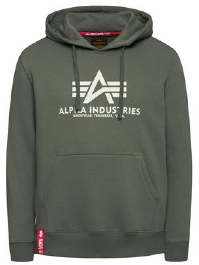 Alpha Industries Bluza Basic 178312 Zielony Regular Fit
