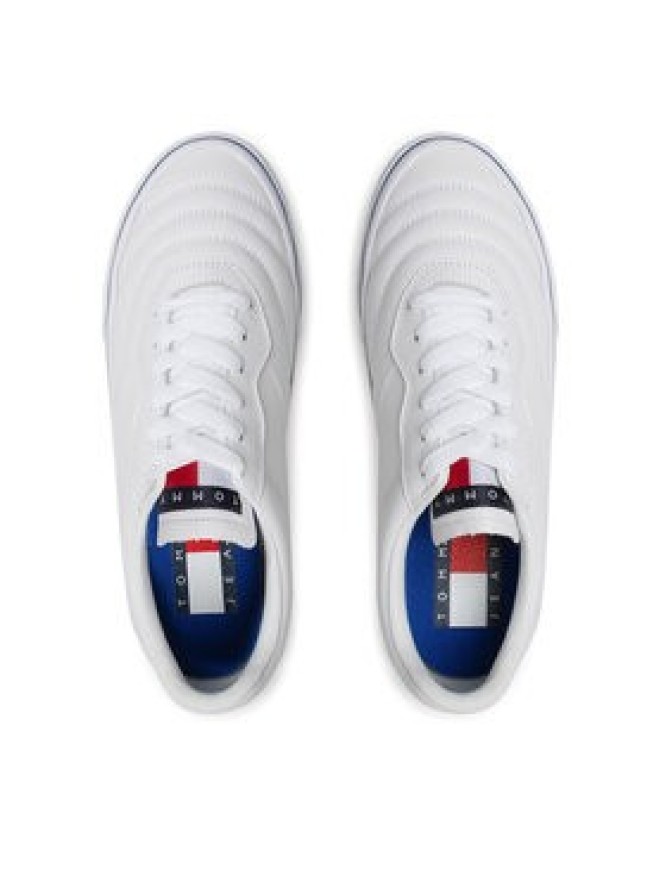 Tommy Jeans Tenisówki Leather Soccer Vulc EM0EM01026 Biały