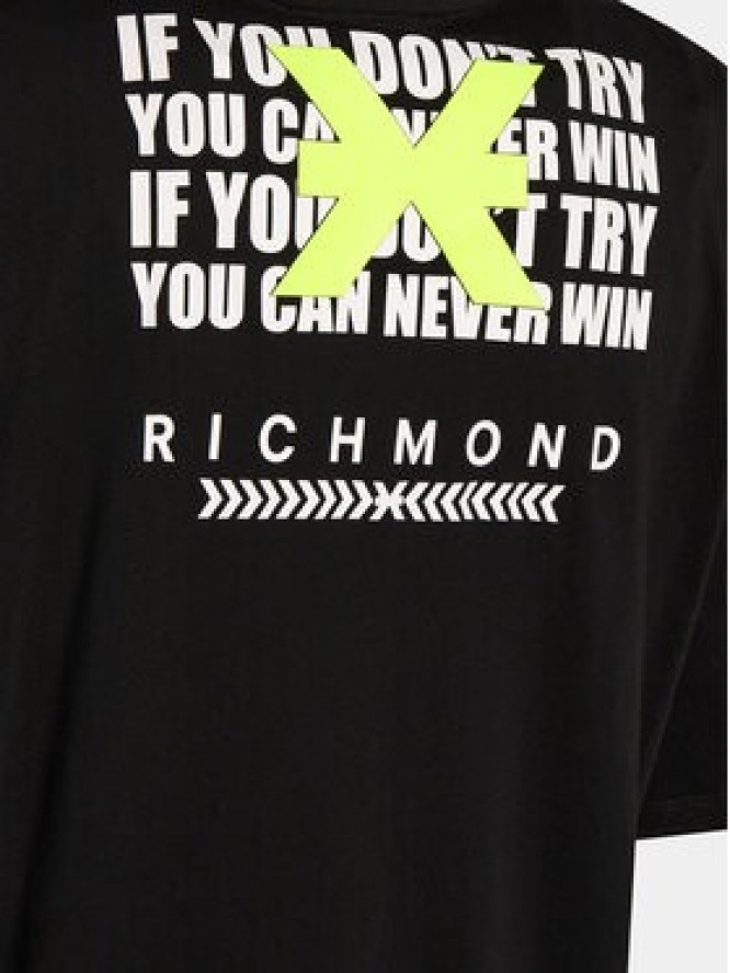 Richmond X T-Shirt Hugly UMP24059TS Czarny Regular Fit
