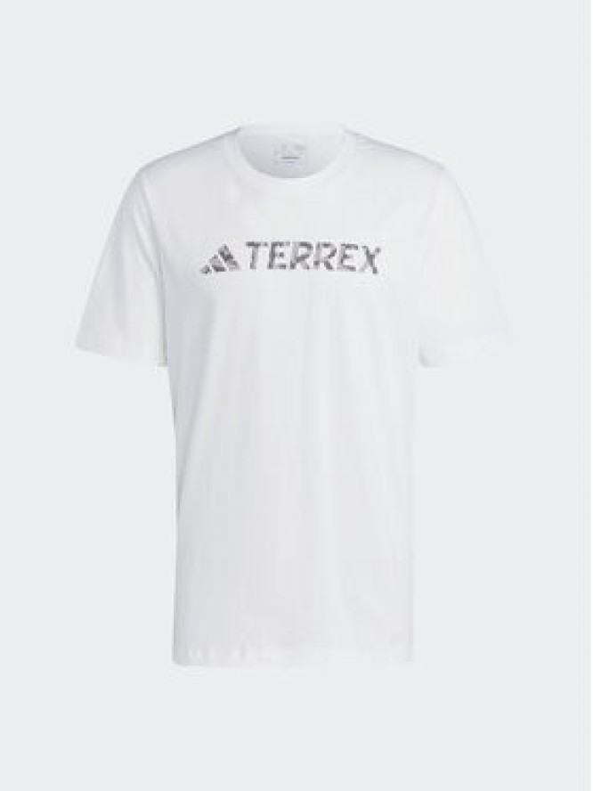 adidas T-Shirt Terrex Classic Logo HZ1400 Biały Regular Fit