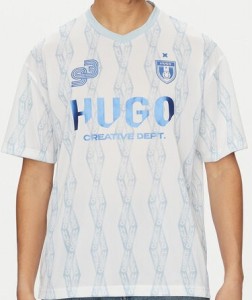 HUGO T-Shirt Notbal 50536080 Biały Oversize