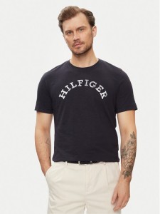 Tommy Hilfiger T-Shirt Arched MW0MW34432 Granatowy Regular Fit