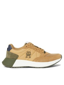Tommy Hilfiger Sneakersy Classic Elevated Runner Mix FM0FM04636 Khaki